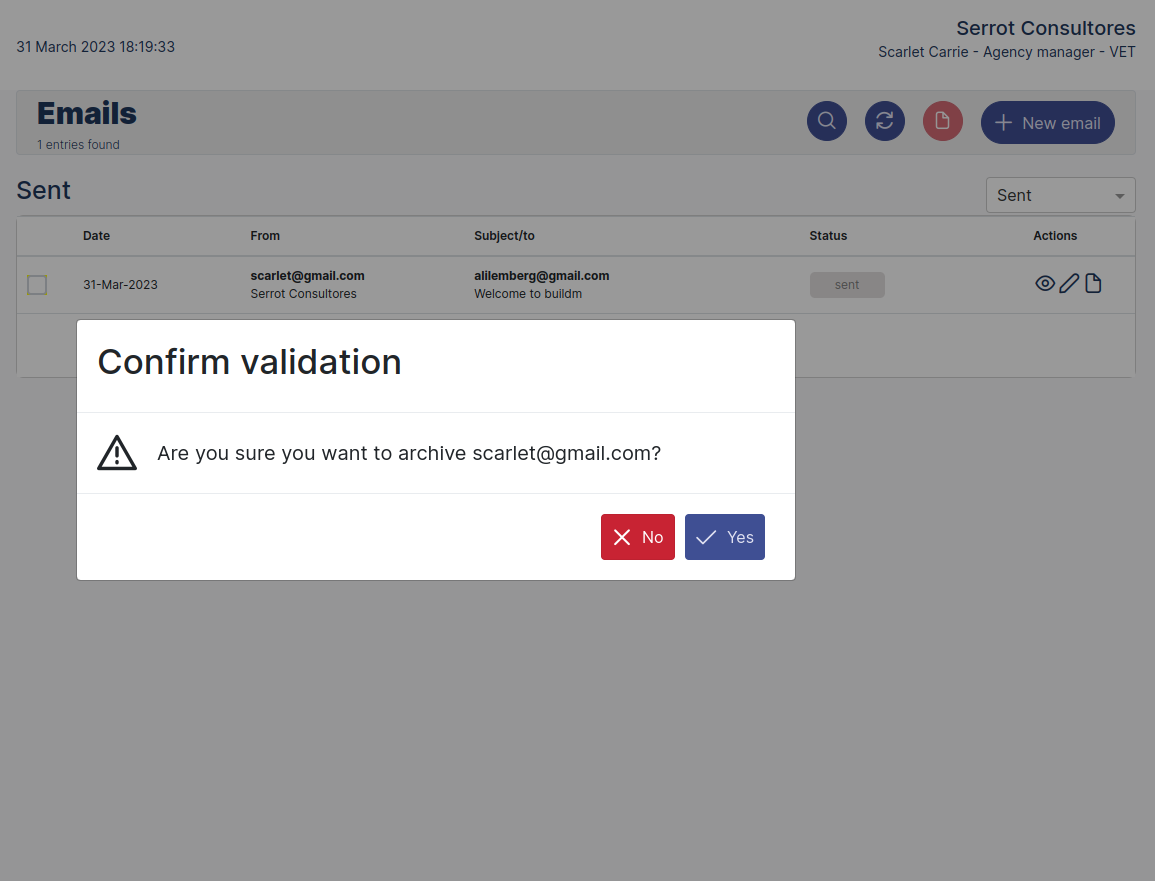Archive Email emalmodule