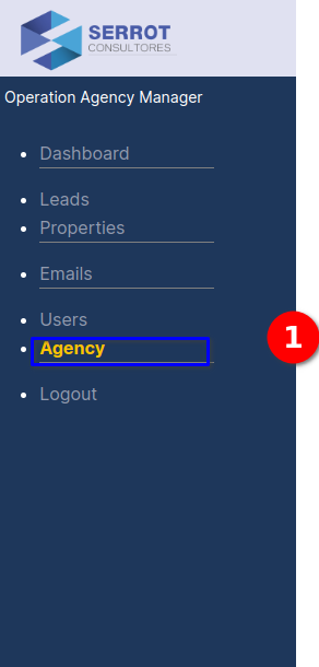 Agency Manager User Menu Agency Manager User Menu