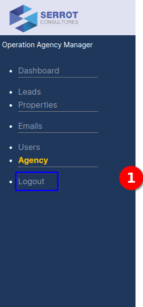 Agency Agent User Menu Agency agent User Menu