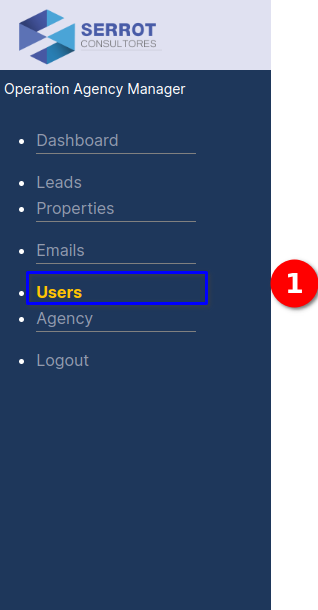 Agency Manager User Menu Agency Manager User Menu