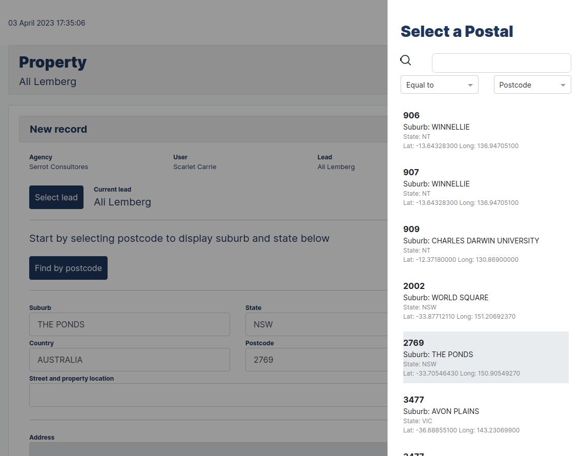 New Lead Form register New Lead