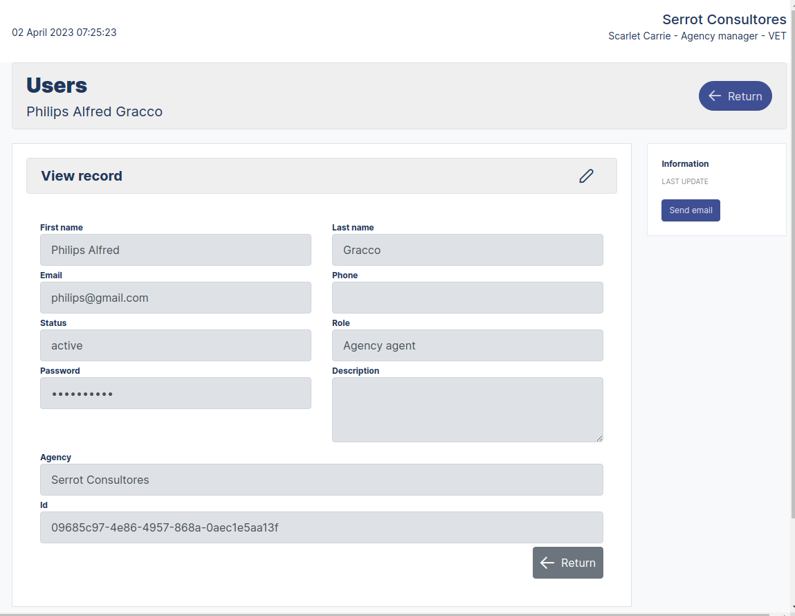 User Edit usermodule