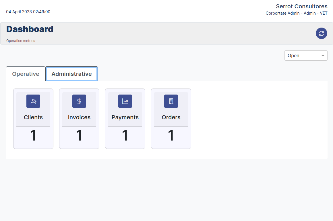 Corporate Dashboard Agency Manager User dasboard