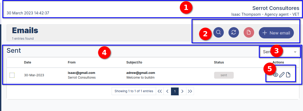 Email list Form register New Lead