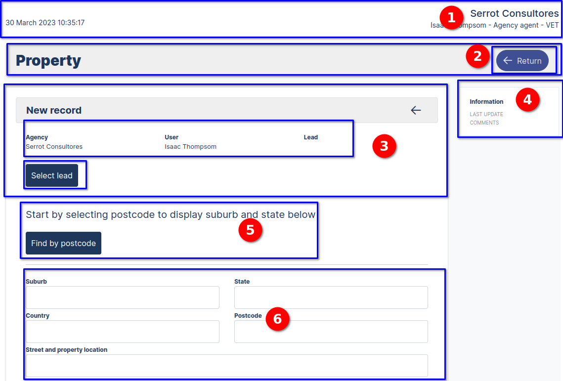New Lead Form register New Lead