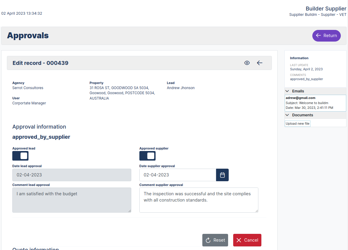 Suplier Dashboard Leads Lis View